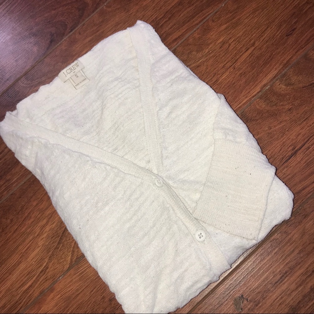 Off White Airspun JCrew Cardigan